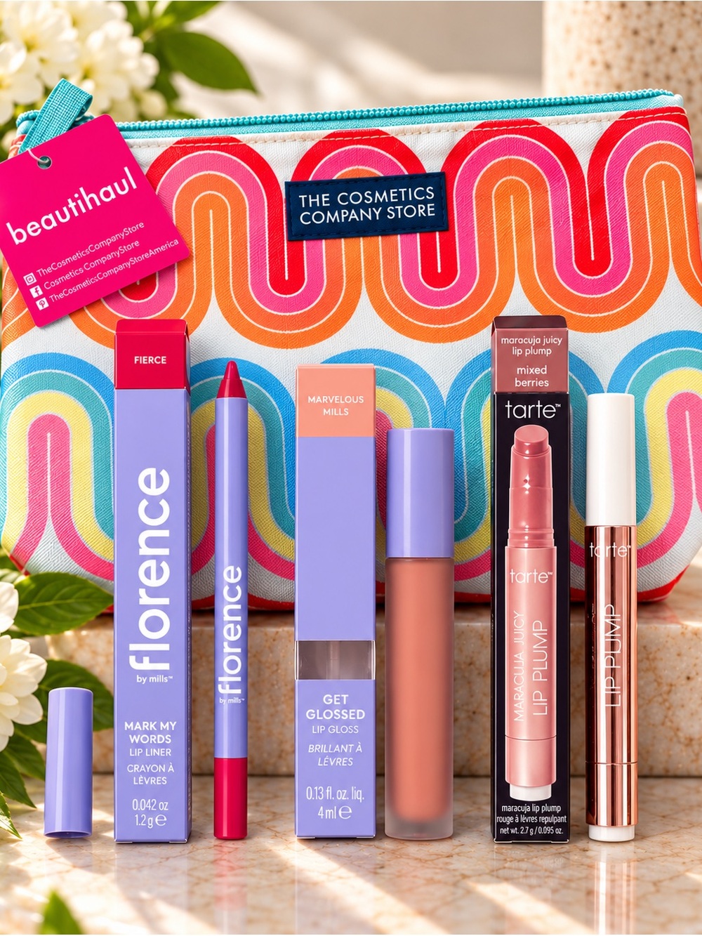 Tarte + Florence by Mills Lip Bundle | 3 Pc NEW